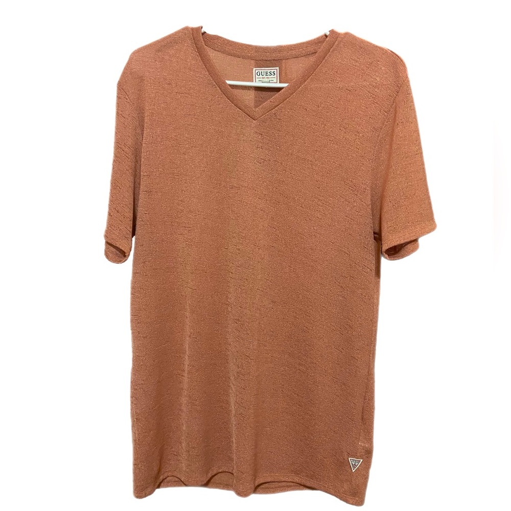 Guess Cashmere Men's 100% Cashmere V Neck Pullover Shirt